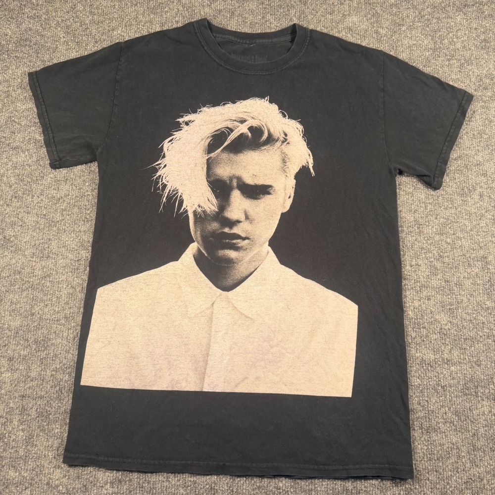 Justin Bieber Purpose Tour Black Graphic T-Shirt World Tour Dates Mens Small
